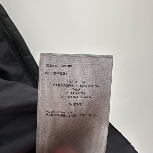 Belstaff Black Samford Blouson Full Zip Ripstop Jacket size 48 Men’s Biker Style - Picture 15 of 16